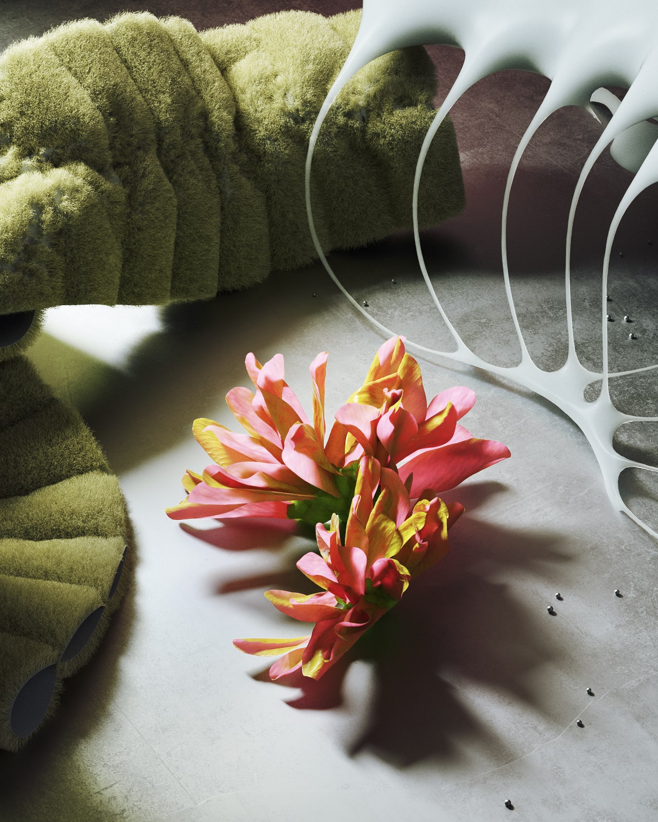 therese detje still life flowers abstract art direction 3d designer